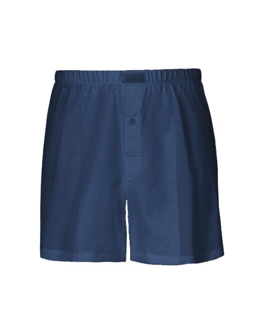 Boxer de punto de Hilo de Escocia de hombre Hanro azul