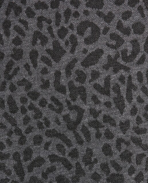 Vestido curto de malha jacquard com animal print de leopardo