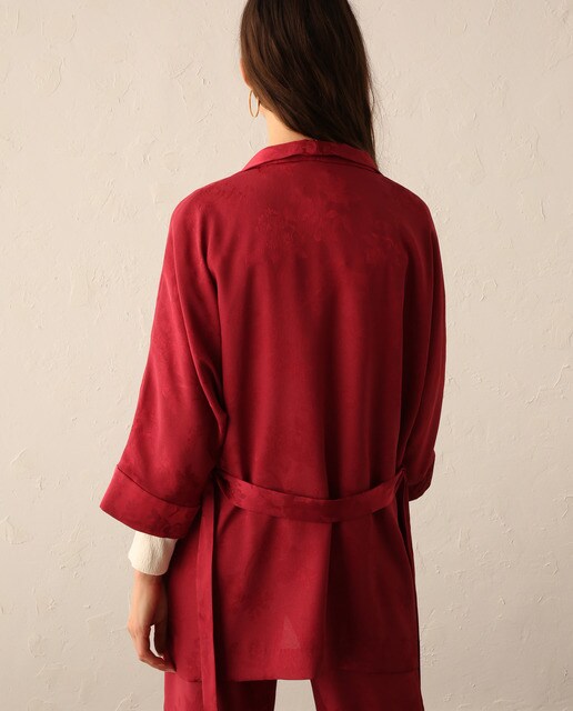 Kimono de mujer corto jacquard