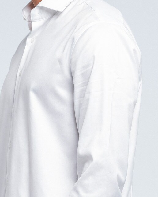 Camisa de homem regular lisa branca
