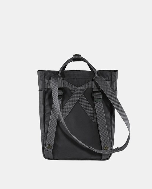 Mala tote mini unissexo preta conversível em mochila