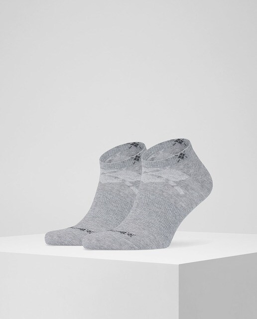 Pack de dos pares de calcetines de hombre Burlington tobilleros grises