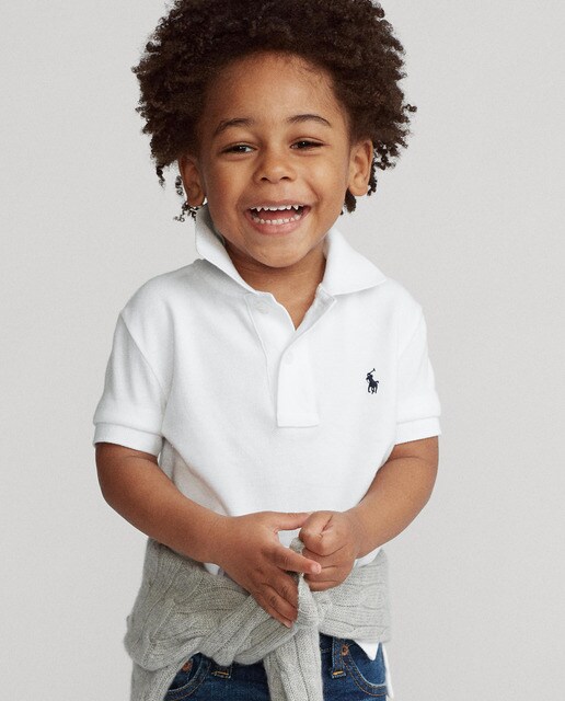 Polo de niño Polo Ralph Lauren en blanco