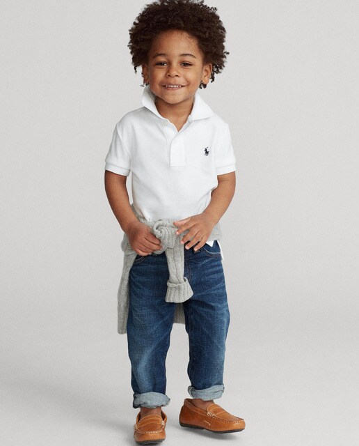 Polo de niño Polo Ralph Lauren en blanco