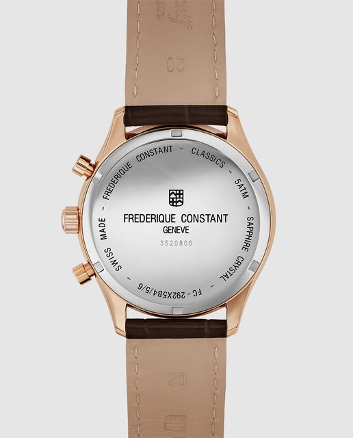 Reloj de hombre Frédérique Constant Classic FC-292MV5B4 cronógrafo de piel marrón