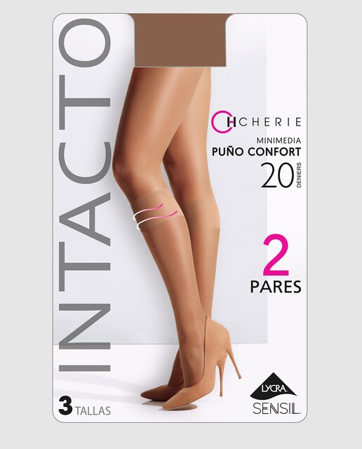 Pack de dos pares de minimedias Cherie de 20 deniers