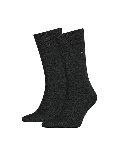 Pack de dos pares de calcetines de hombre Tommy Hilfiger en color gris marengo