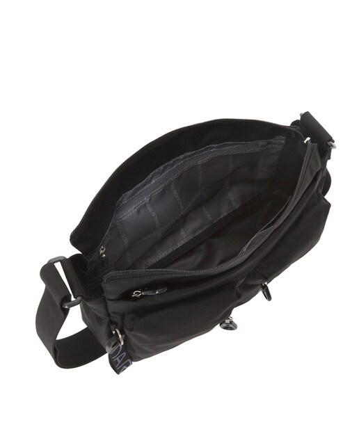 Bandolera Mandarina Duck en negro de mujer con asa larga regulable