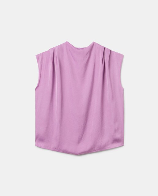 Blusa drapeada sin mangas