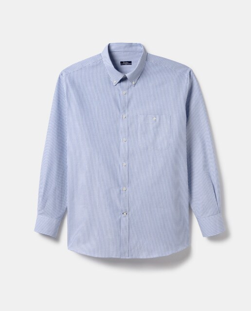 Camisa de hombre Dustin classic de rayas azul tallas grandes
