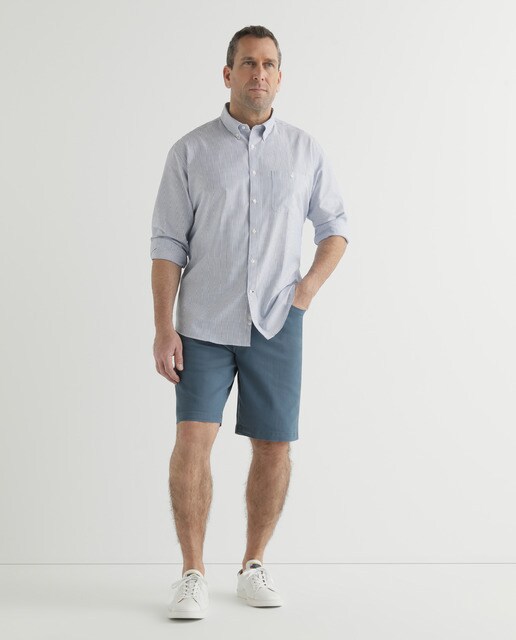 Camisa de hombre Dustin classic de rayas azul tallas grandes