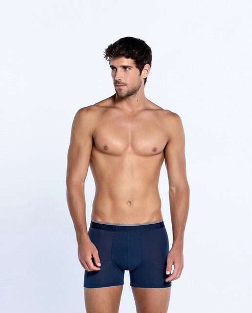Pack de dos boxers de punto de hombre azules