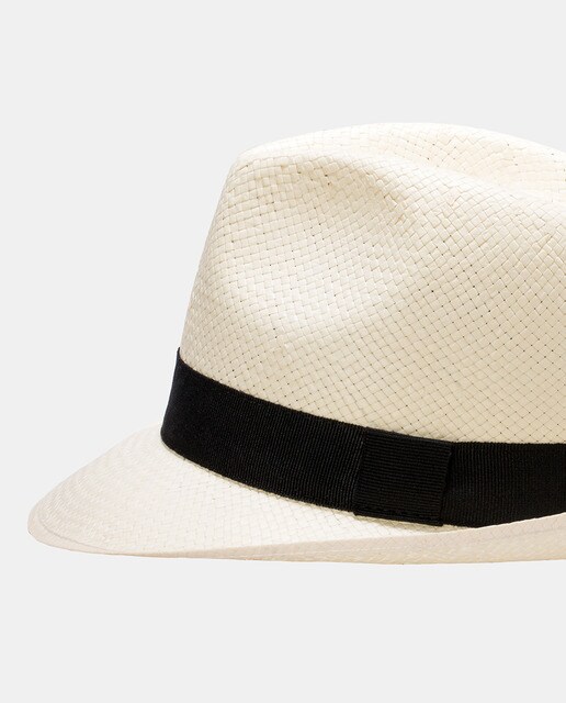 Sombrero de hombre en papel clásico color natural