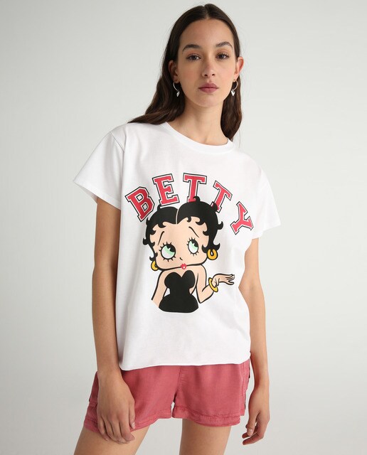 Camiseta de mujer de Betty Boop manga corta