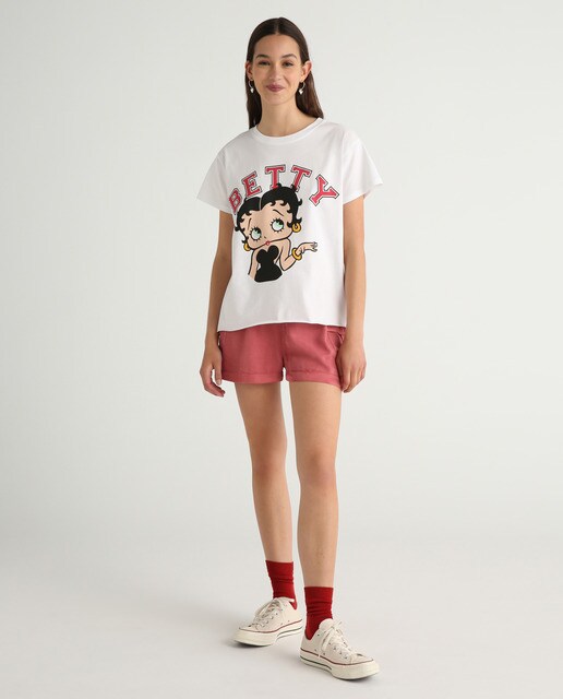 Camiseta de mujer de Betty Boop manga corta