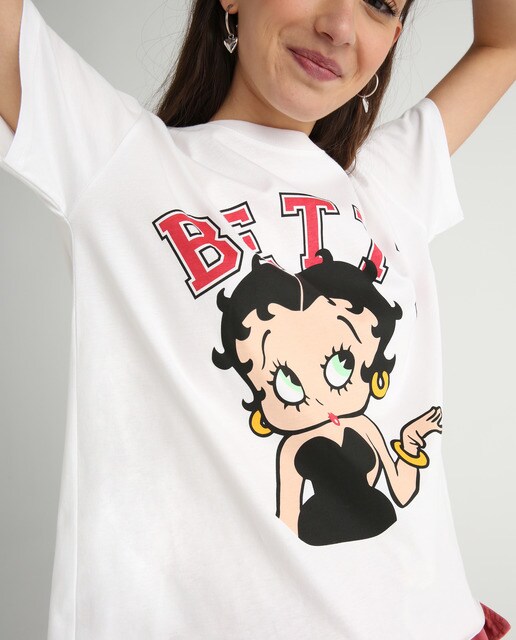 Camiseta de mujer de Betty Boop manga corta