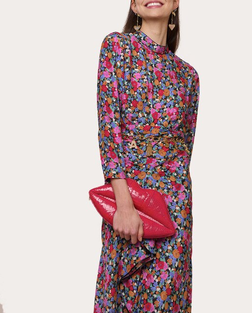 Vestido midi estampado