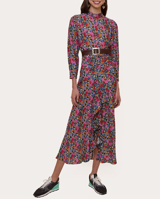 Vestido midi estampado