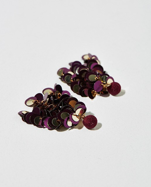 Pendientes racimo lentejuela