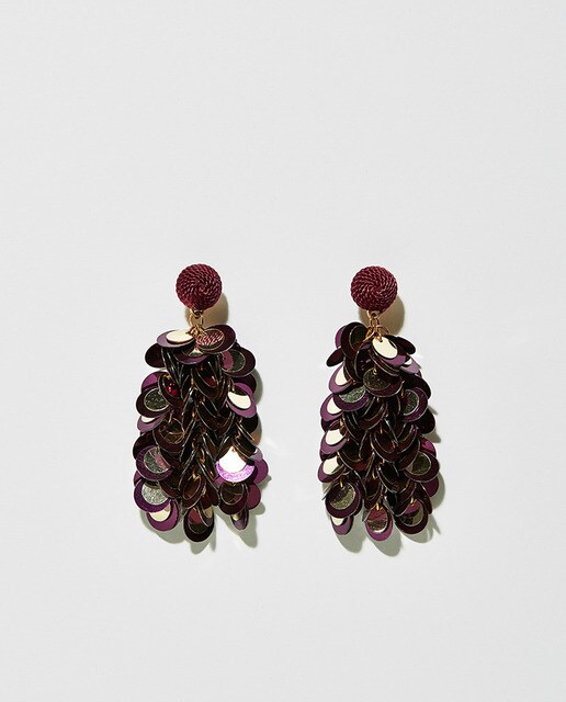 Pendientes racimo lentejuela