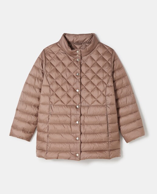 Parka corta acolchado combinado