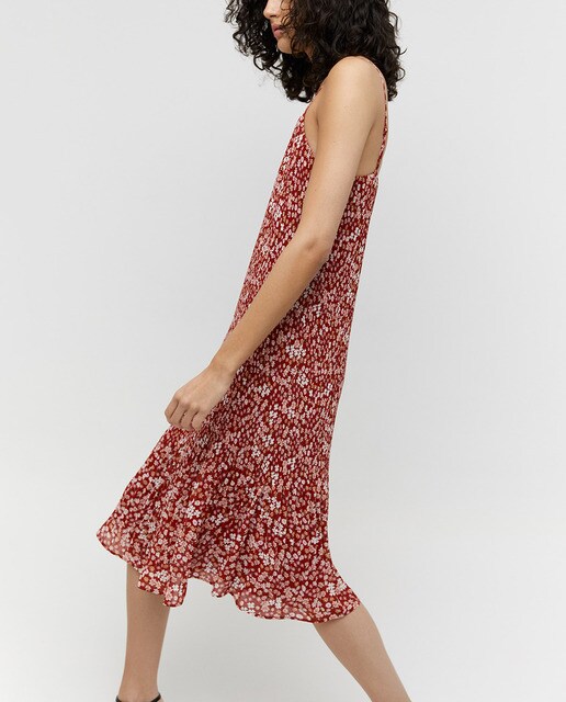 Vestido plisado tirantes