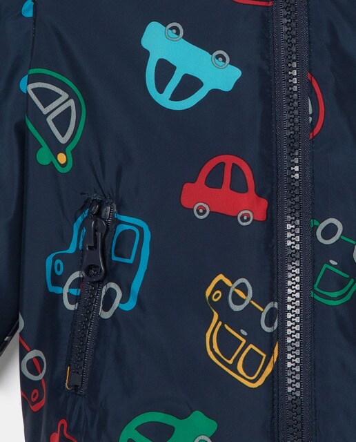 Parka de bebé niño capucha ligera estampada
