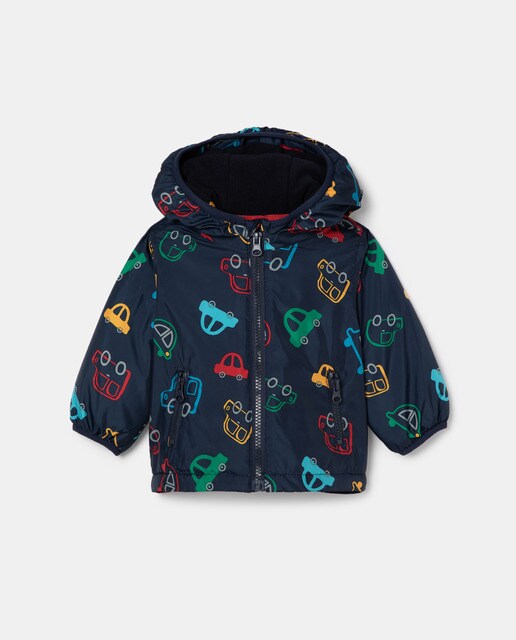 Parka de bebé niño capucha ligera estampada