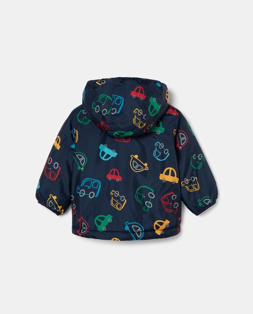 Parka de bebé niño capucha ligera estampada