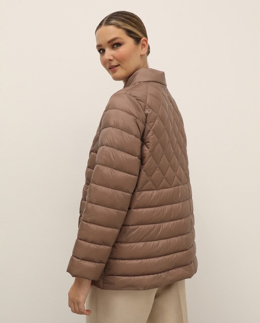 Parka corta acolchado combinado