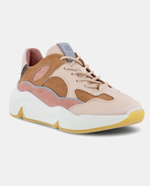 Zapatillas deportivas de mujer de piel en color rosa