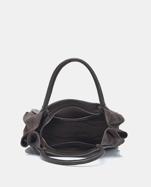 Bolso shopper pequeño Abbacino de piel en marrón