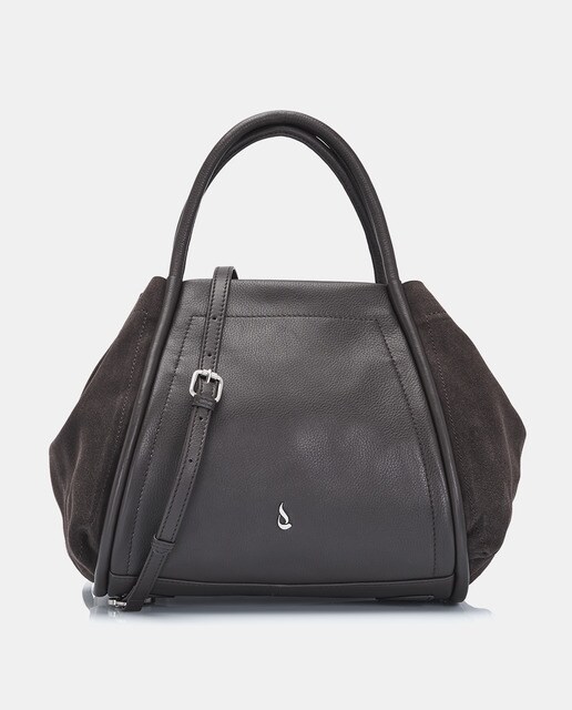 Bolso shopper pequeño Abbacino de piel en marrón