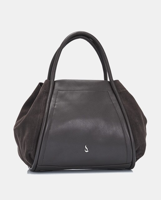 Bolso shopper pequeño Abbacino de piel en marrón