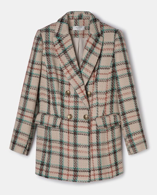 Blazer tweed cuadros