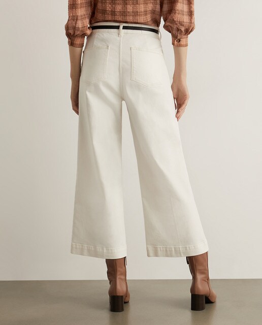 Pantalón culotte bolsillos cinturón