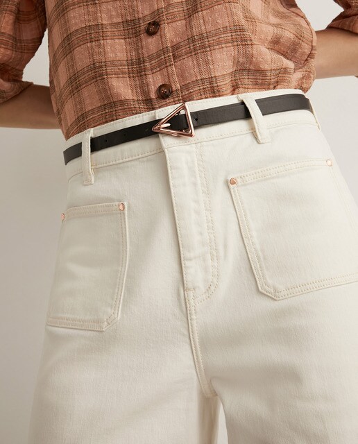 Pantalón culotte bolsillos cinturón