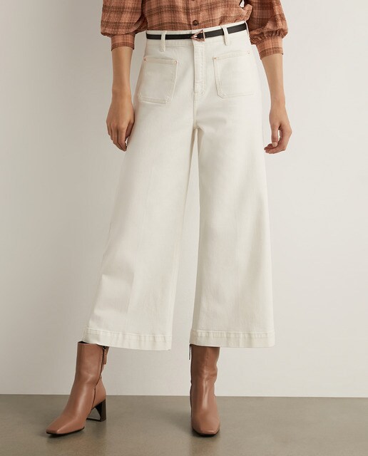 Pantalón culotte bolsillos cinturón