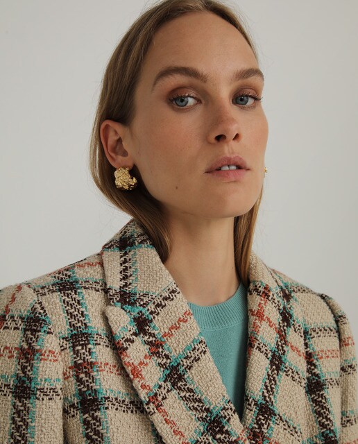 Blazer tweed cuadros