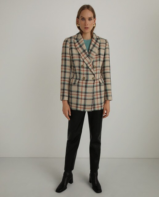 Blazer tweed cuadros