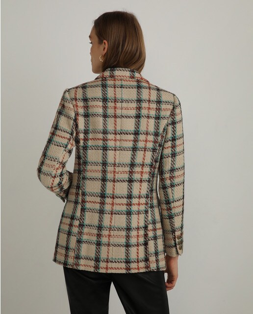 Blazer tweed cuadros