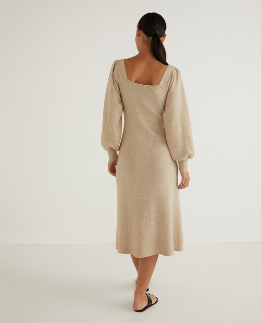 Vestido midi canalé