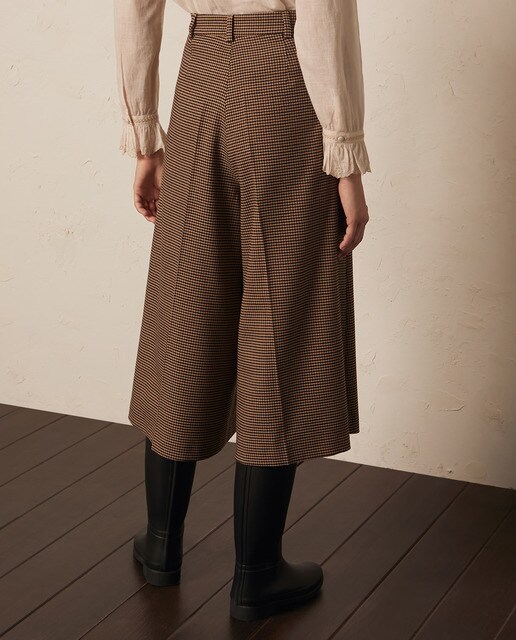 Pantalón culotte pata de gallo