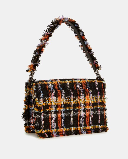 Bandolera mini 1927 de tweed multicolor