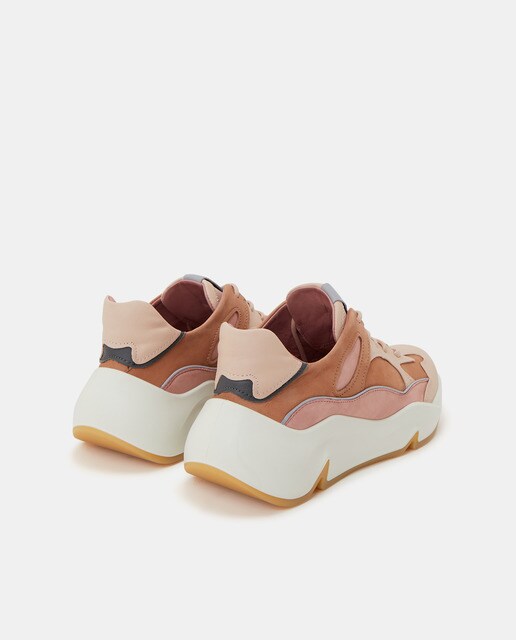 Zapatillas deportivas de mujer de piel en color rosa