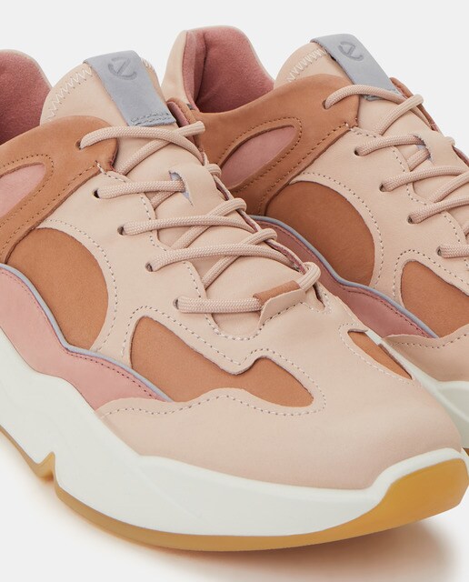 Zapatillas deportivas de mujer de piel en color rosa