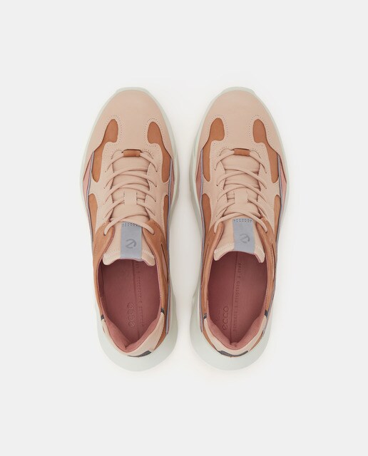 Zapatillas deportivas de mujer de piel en color rosa