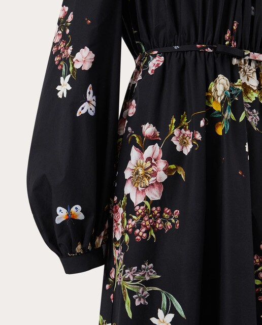 Vestido midi de seda estampado
