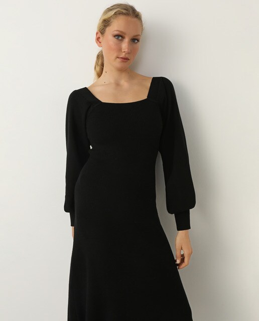 Vestido midi canalé