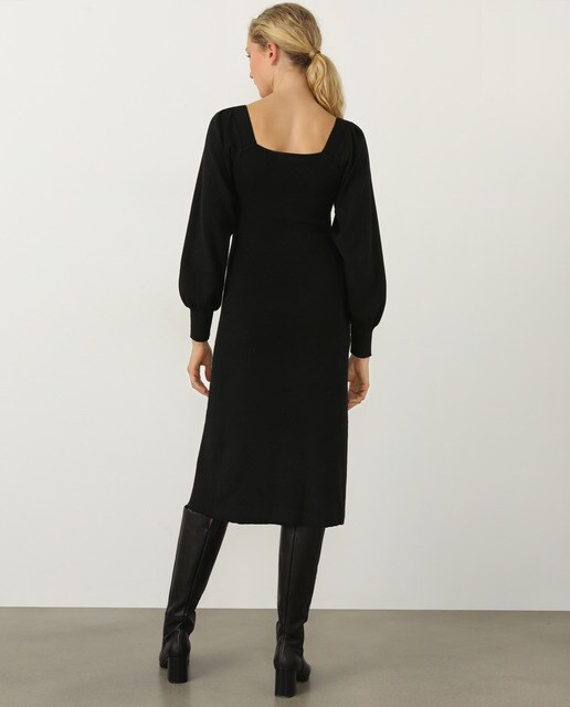 Vestido midi canalé